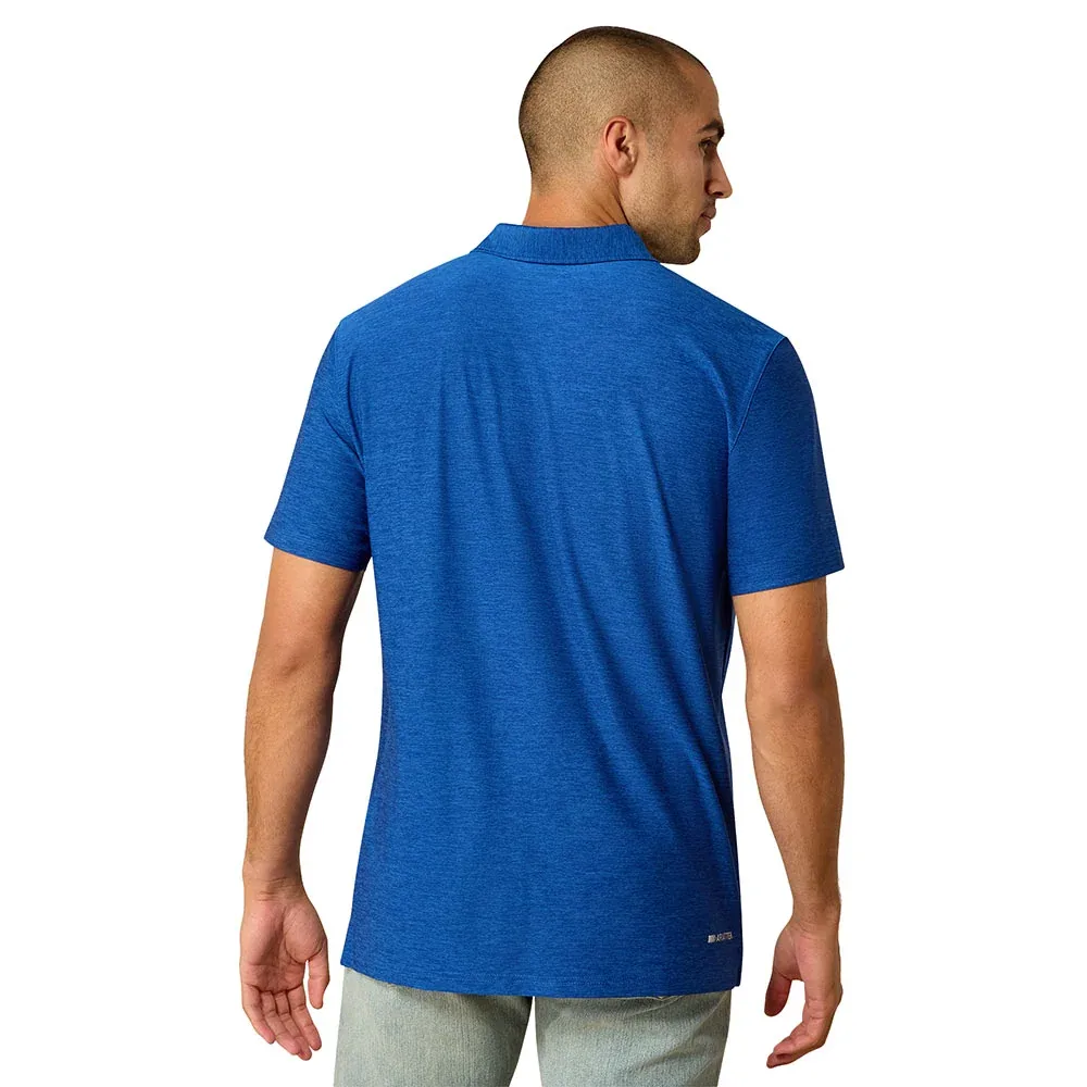Ariat Men's Blue Quartz Charger 2.0 Polo - Image 2