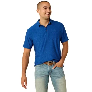 Ariat Men's Blue Quartz Charger 2.0 Polo