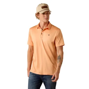 Ariat Men's Cantaloupe Fitted Charger 2.0 Polo