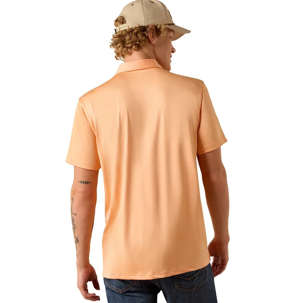 Ariat Men's Cantaloupe Fitted Charger 2.0 Polo - Image 2