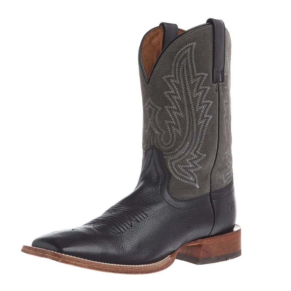 Ariat Men's County Roads Nightshade Black Vamp 11in Gunmetal Grey Suede Top