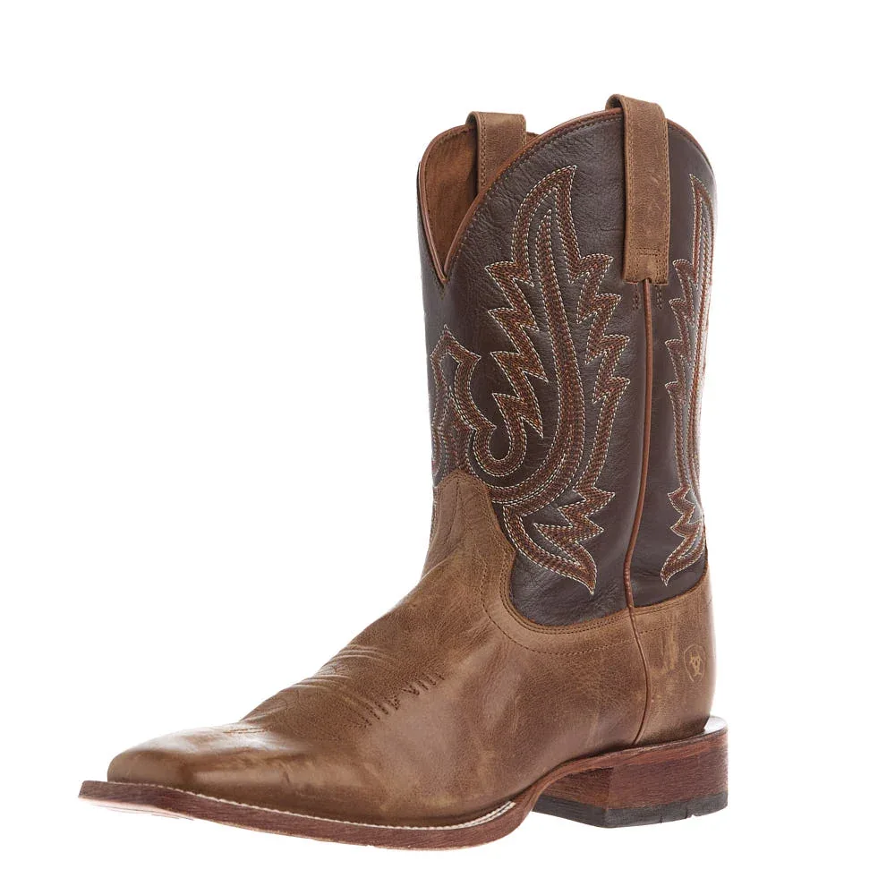 Ariat Men's County Roads Wheat Tan Vamp 11in Santa Fe Brown Top