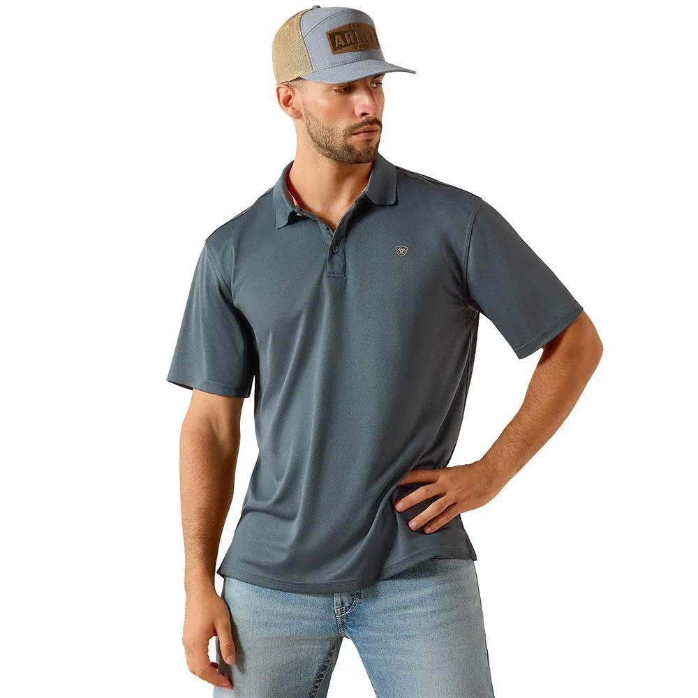 Ariat Men's Dark Slate Tek Classic Fit Polo
