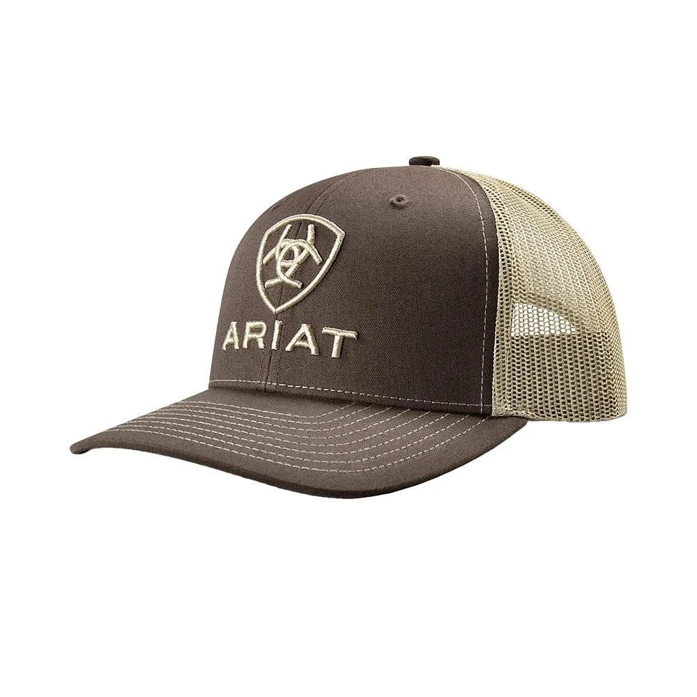 Ariat Men's Embroidered Logo Brown Cap