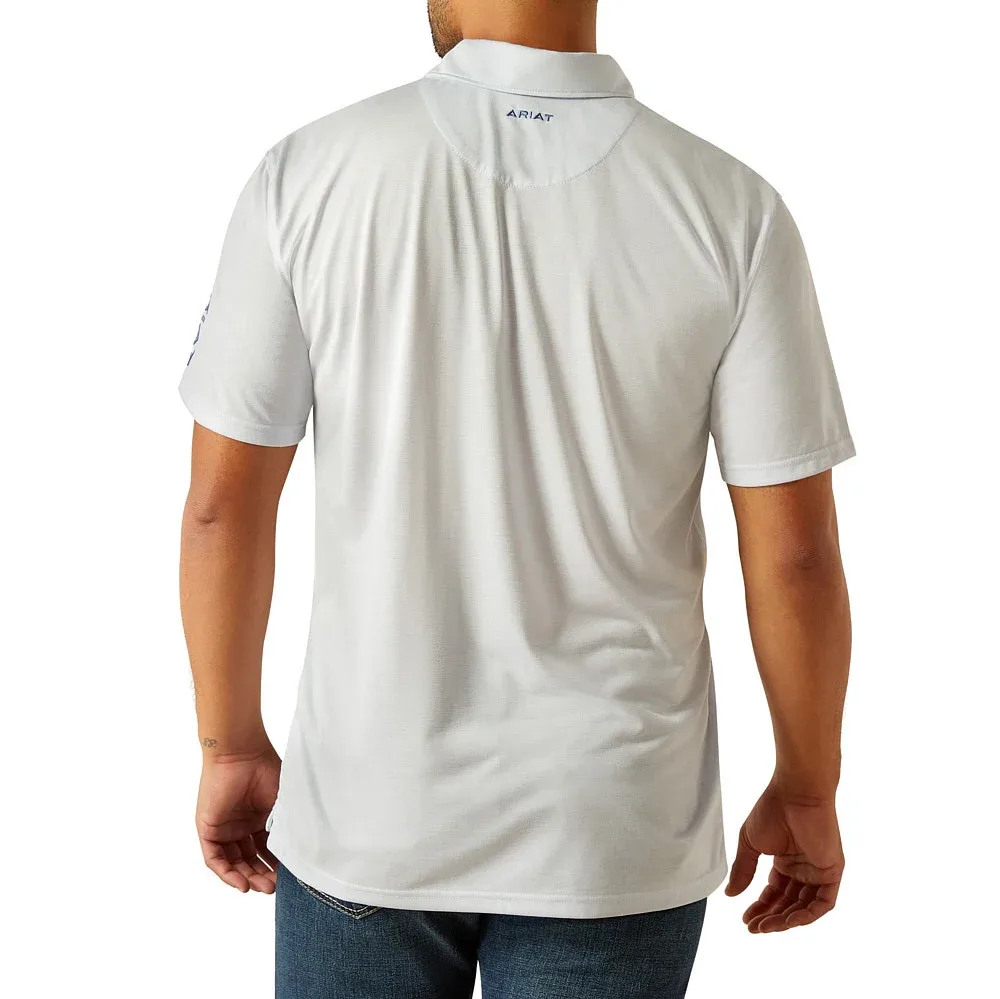 Ariat Mens Halogen Blue Team Logo Polo - Image 2