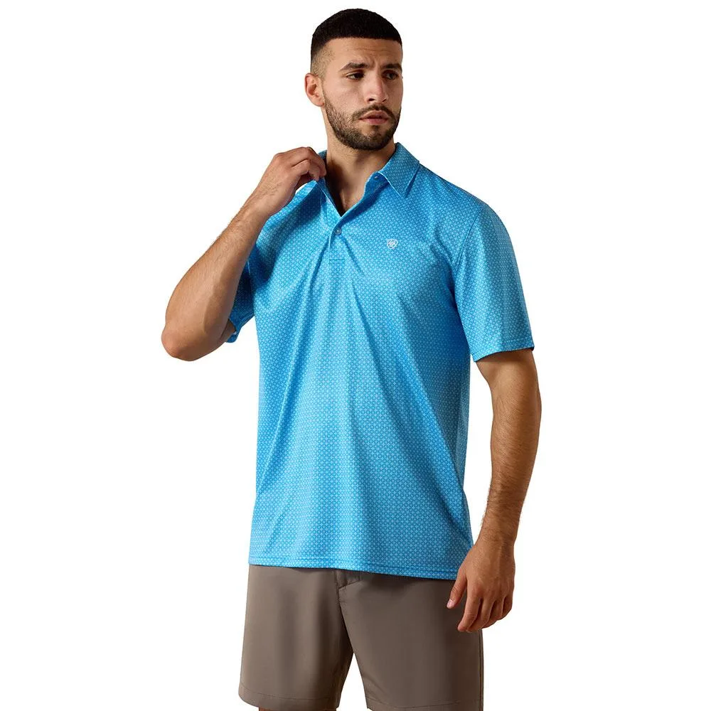 Ariat Men's Ibeza Blue Print Polo