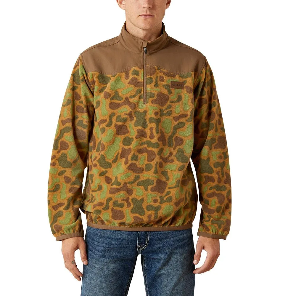 Ariat Men's Khaki Camo Fleece Pullover