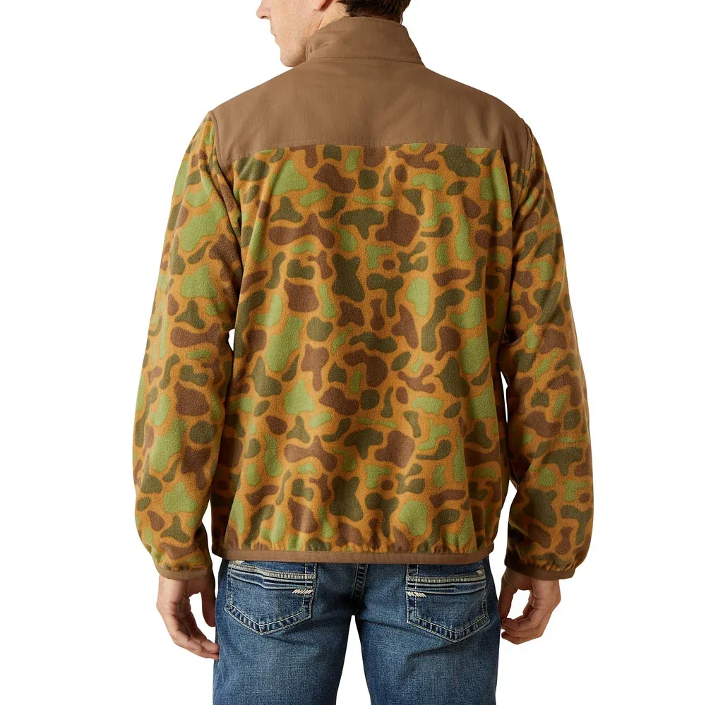 Ariat Men's Khaki Camo Fleece Pullover - Image 2