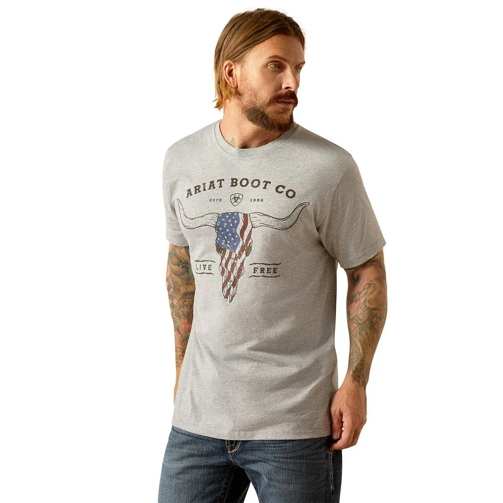 Ariat Mens Long Live Freedom Tee - Image 2