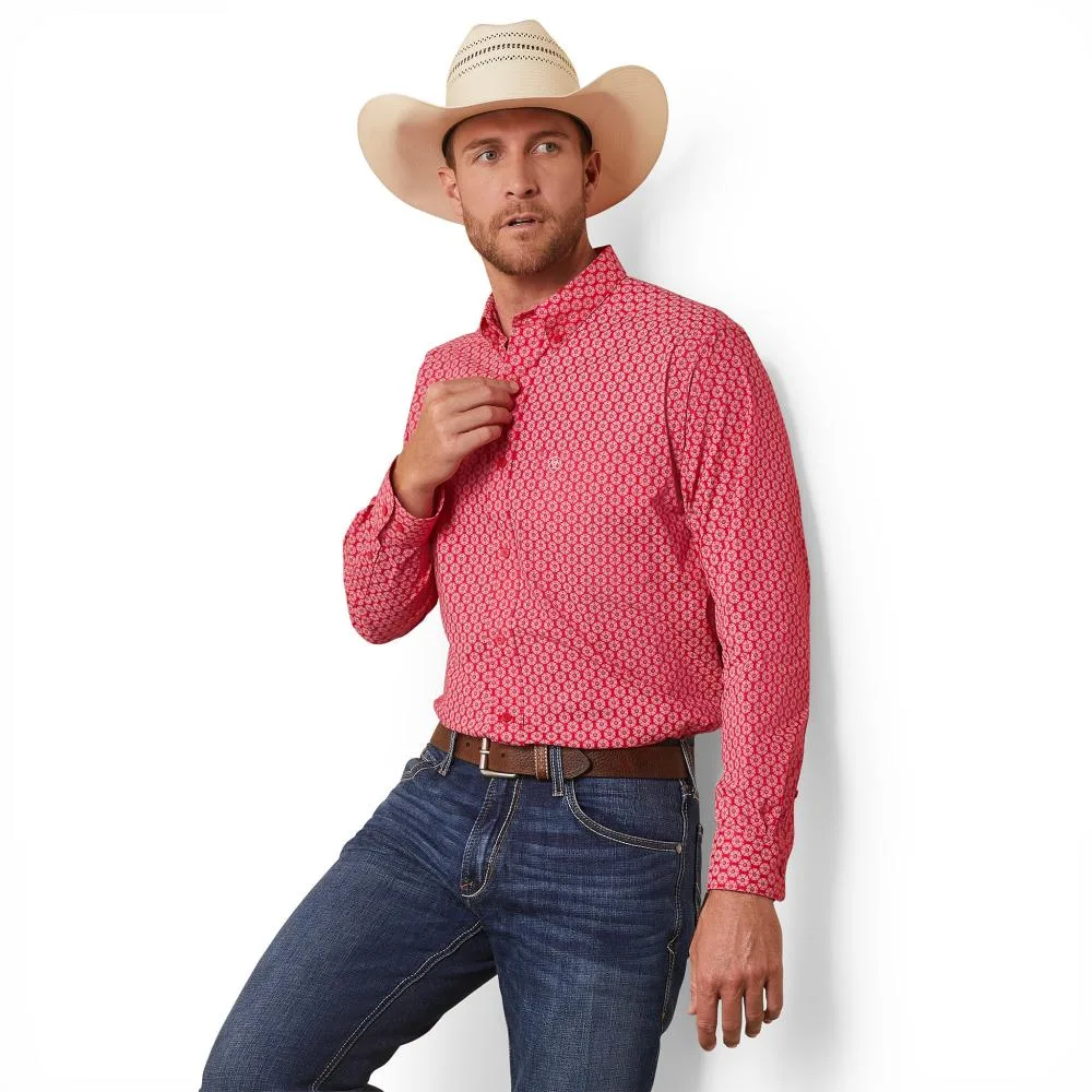 Ariat Mens Neiko Rose Red Shirt