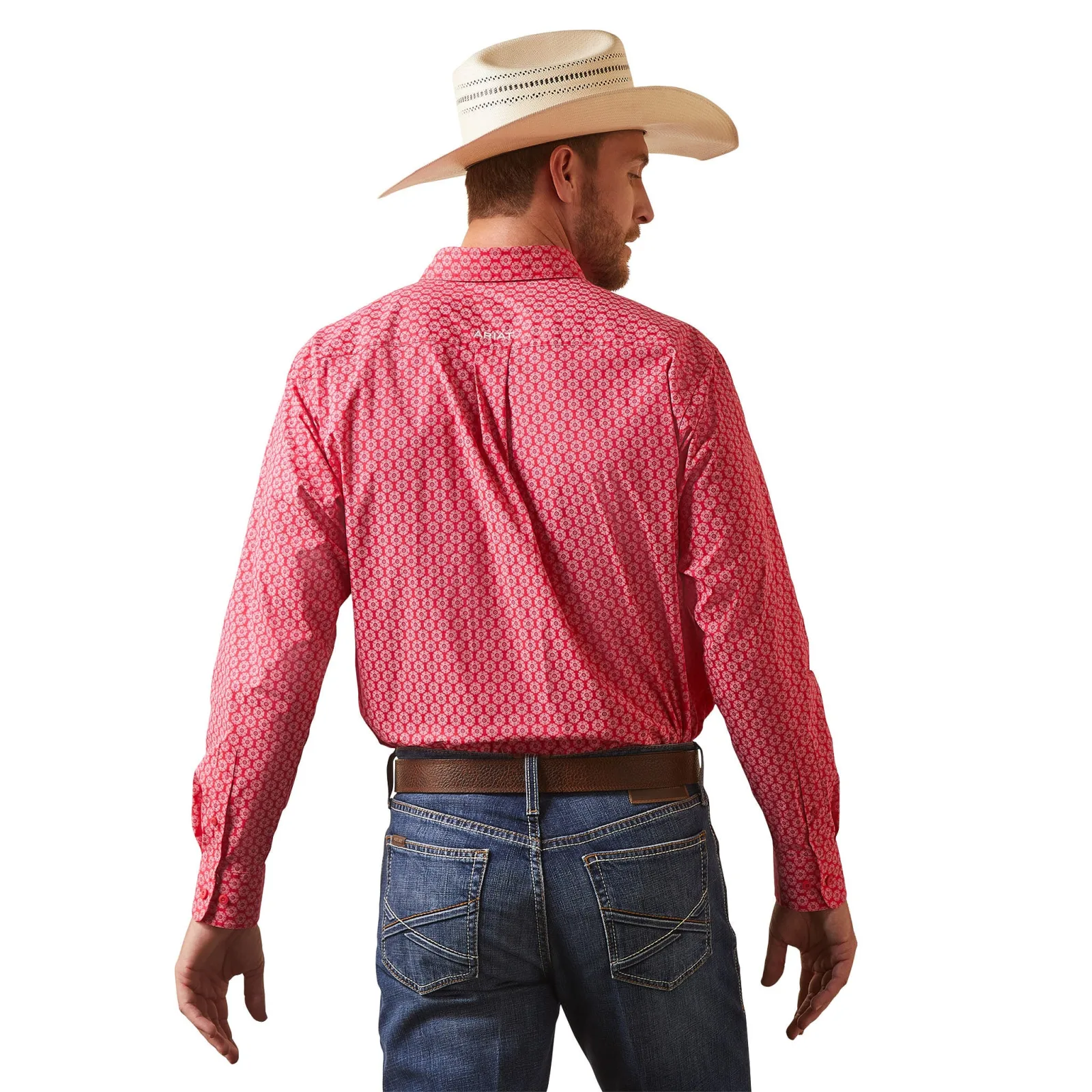 Ariat Mens Neiko Rose Red Shirt - Image 2
