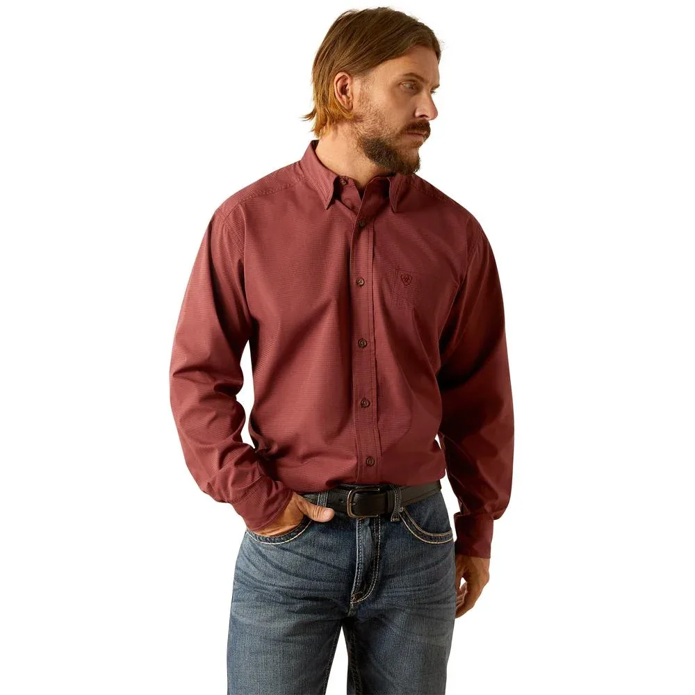 Ariat Mens Red Mahogany Airflow Shirt