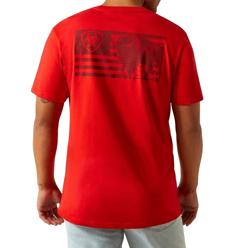 Ariat Men's Redline Etched Buffalo Flag Tee