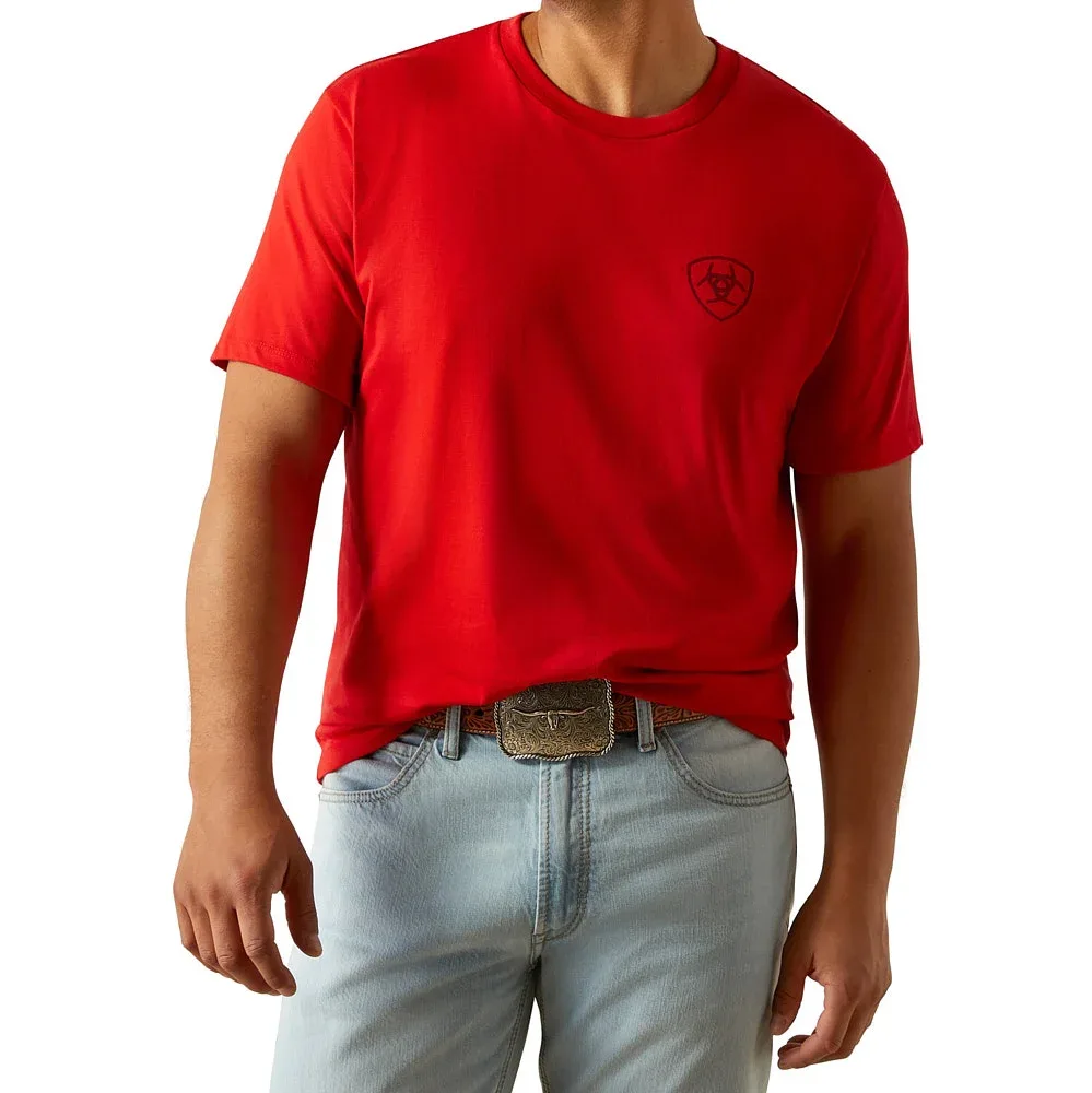 Ariat Men's Redline Etched Buffalo Flag Tee - Image 2