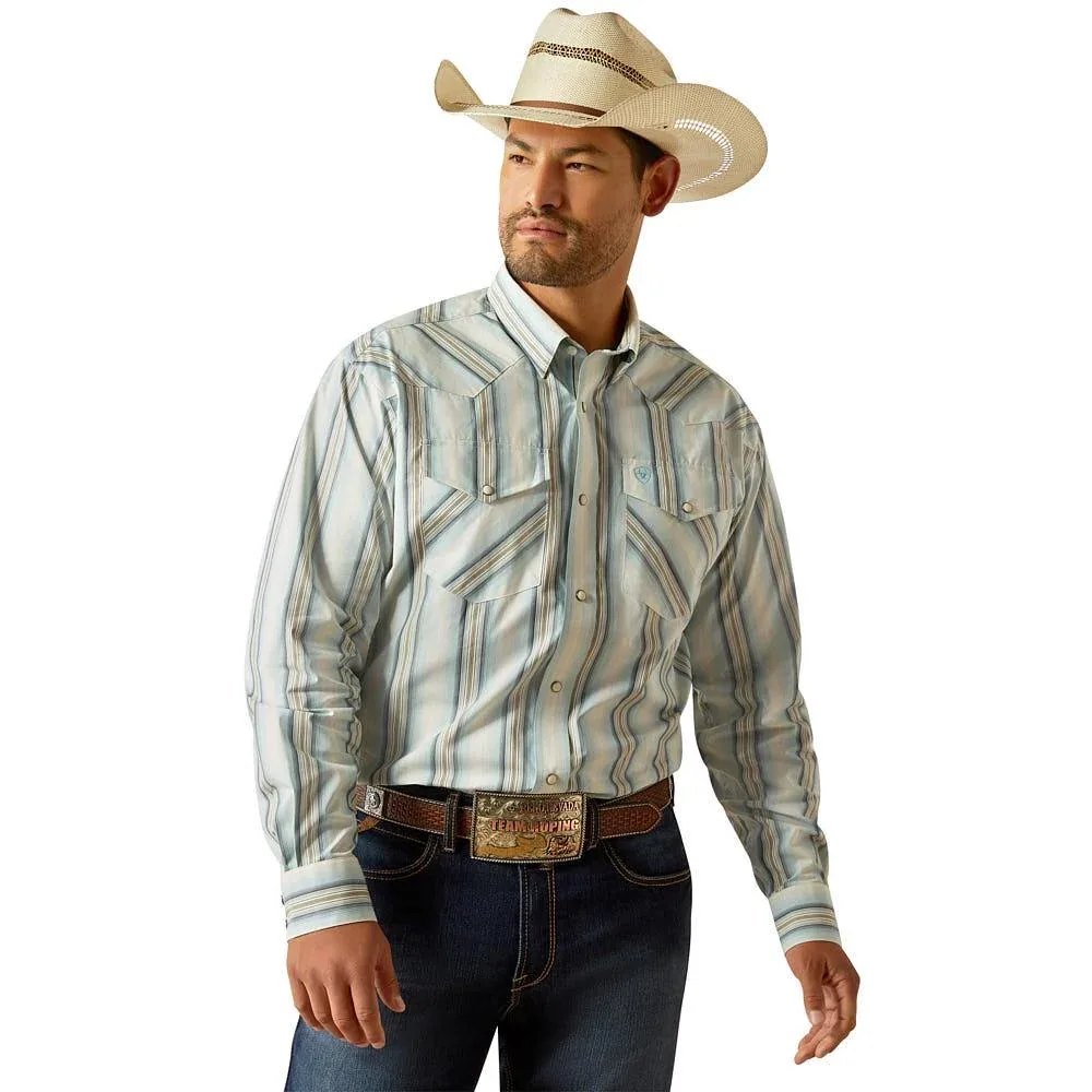 Ariat Mens Turquoise Fulton Long Sleeve Snap Shirt