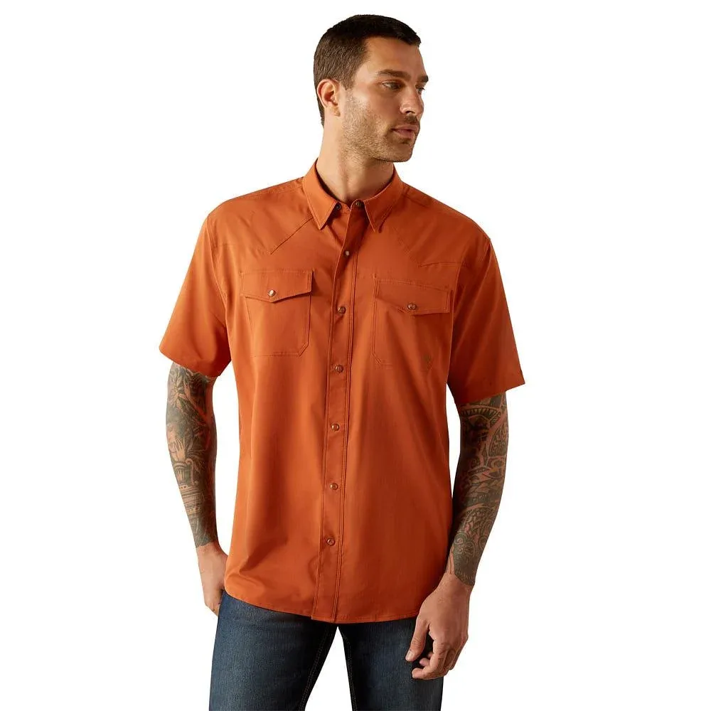Ariat Mens VentTek Classic Baked Clay Short Sleeve Shirt
