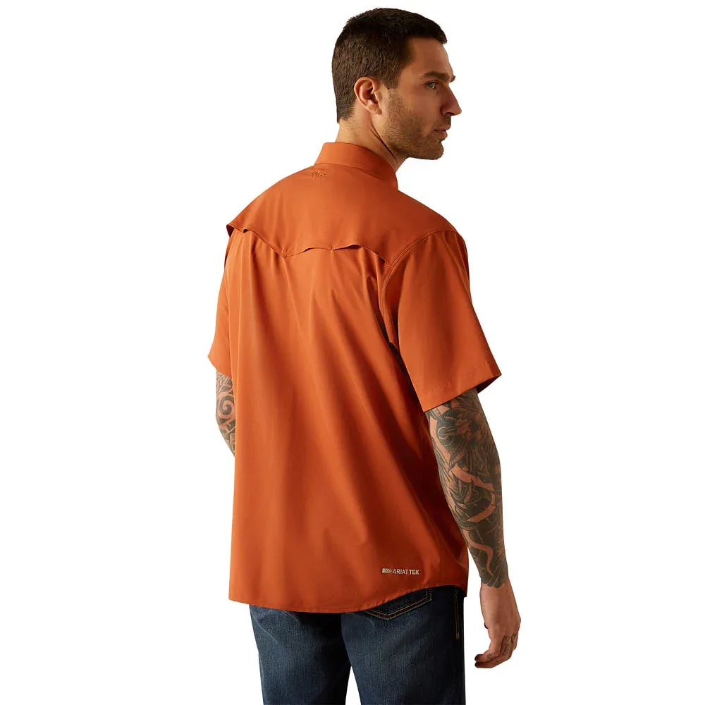 Ariat Mens VentTek Classic Baked Clay Short Sleeve Shirt - Image 2
