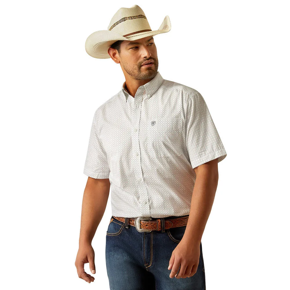 Ariat Mens White Wrinkle Free Eddy Classic Shirt - Image 2