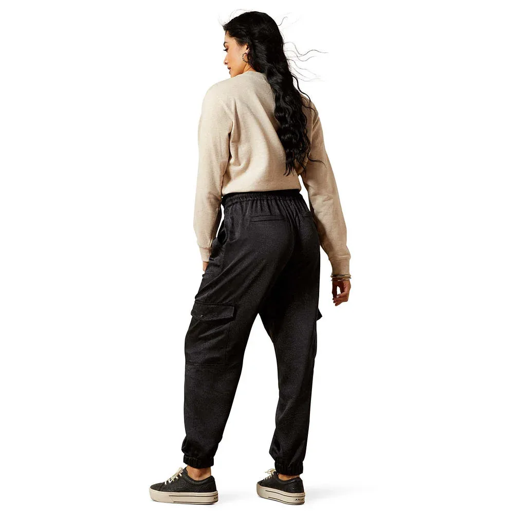 Ariat Women's Black Silky Cargo Joggers - Image 2