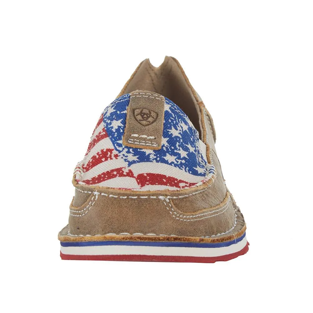 Ariat Womens Crusier Brown Bomber Distressed Flag - Image 2