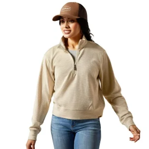 Ariat Women's Oatmeal High Noon 1/2 Zip Pullover