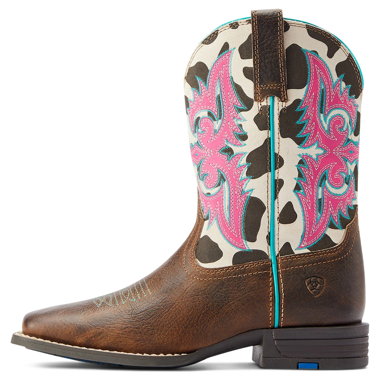 Ariat Youth Lonestar 8 In Cowprint Top Cowgirl Boot - Image 2