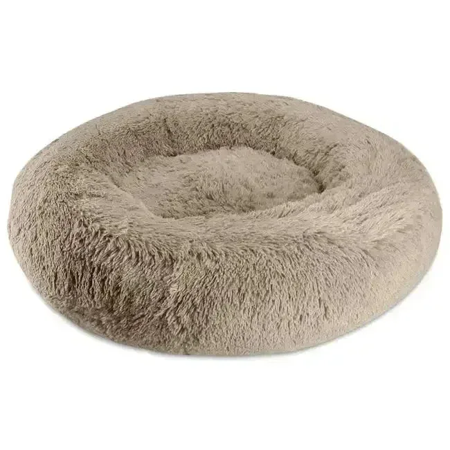 Arlee Shaggy Donut Anti Anxiety Warming Cozy Soft Dog Bed