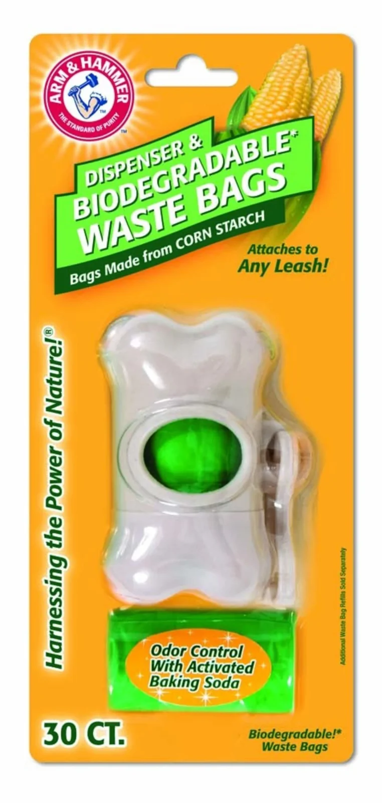 Arm & Hammer Bone Dispenser & Disposable Corn Starch Waste Bags 30ct