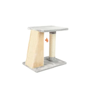 Armarkat 20-in Two-Level Platform Real Wood Cat Scratcher, Gray