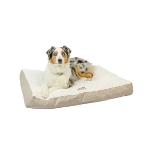 Armarkat Beige & Ivory Snowy Velvet Pillow Dog Bed