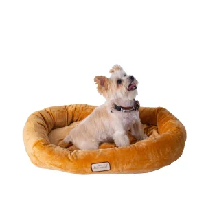 Armarkat Earth Brown Luxe Velvet Cuddler Dog Bed