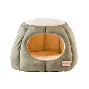 Armarkat Laurel Green Hut Enclosed Cat Bed 20Lx20W