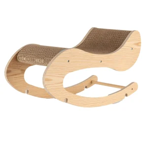 Armarkat Real Wood Wooden Cat Rocking Chair Cat Scratcher