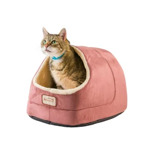 Armarkat Sage Green & Beige Faux Suede and Faux Fur Covered Cat Bed