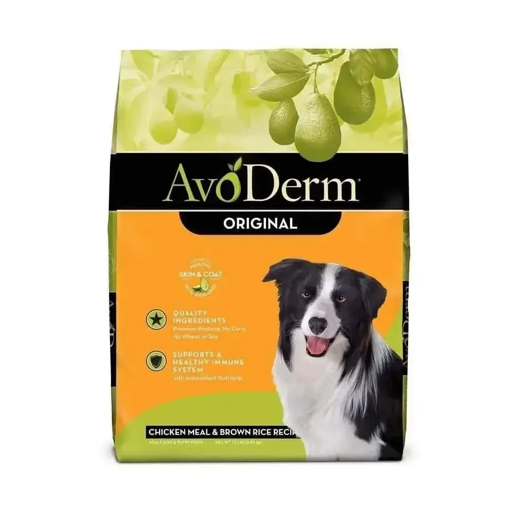 AvoDerm Chicken Meal and Brown Rice Dog Food | Premium Nutrition