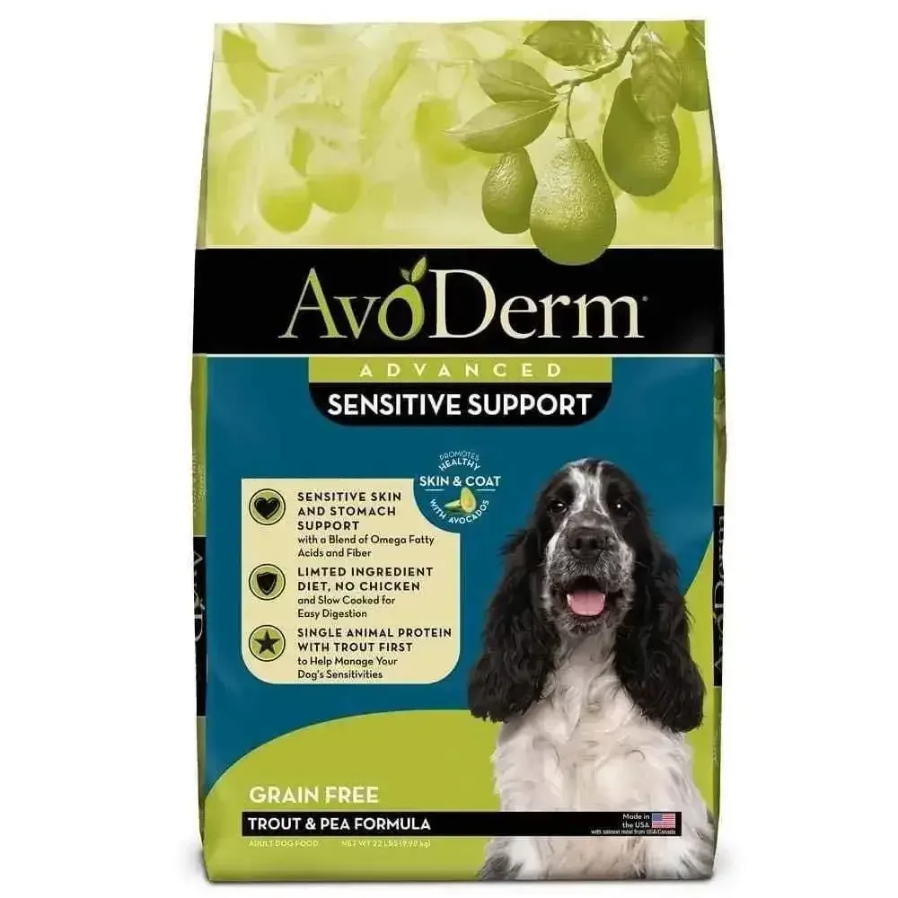AvoDerm Grain-Free LID Revolving Menu Trout & Pea Dry Dog Food – 4lb