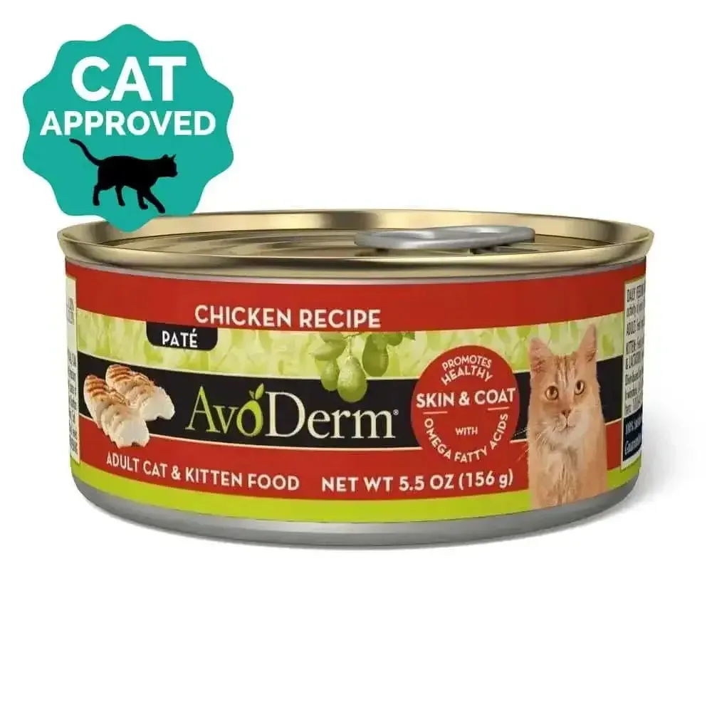 AvoDerm Natural Chicken Formula Canned Cat Food 24ea/5.5oz