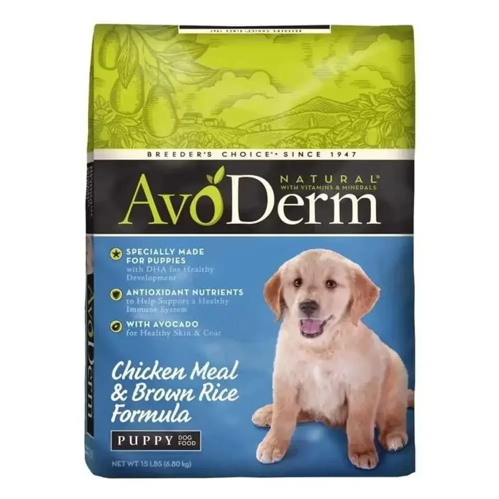 AvoDerm Natural Chicken Meal & Brown Rice Formula Dry Puppy Food