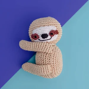Baby Sloth Organic Knit Dog Toy
