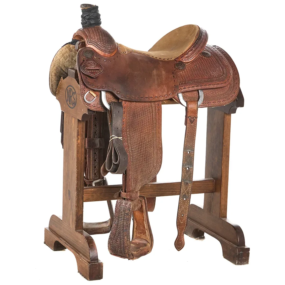 Baiano Saddlery Used 15.5in 7/8 Breed Buckstitch Team Roper