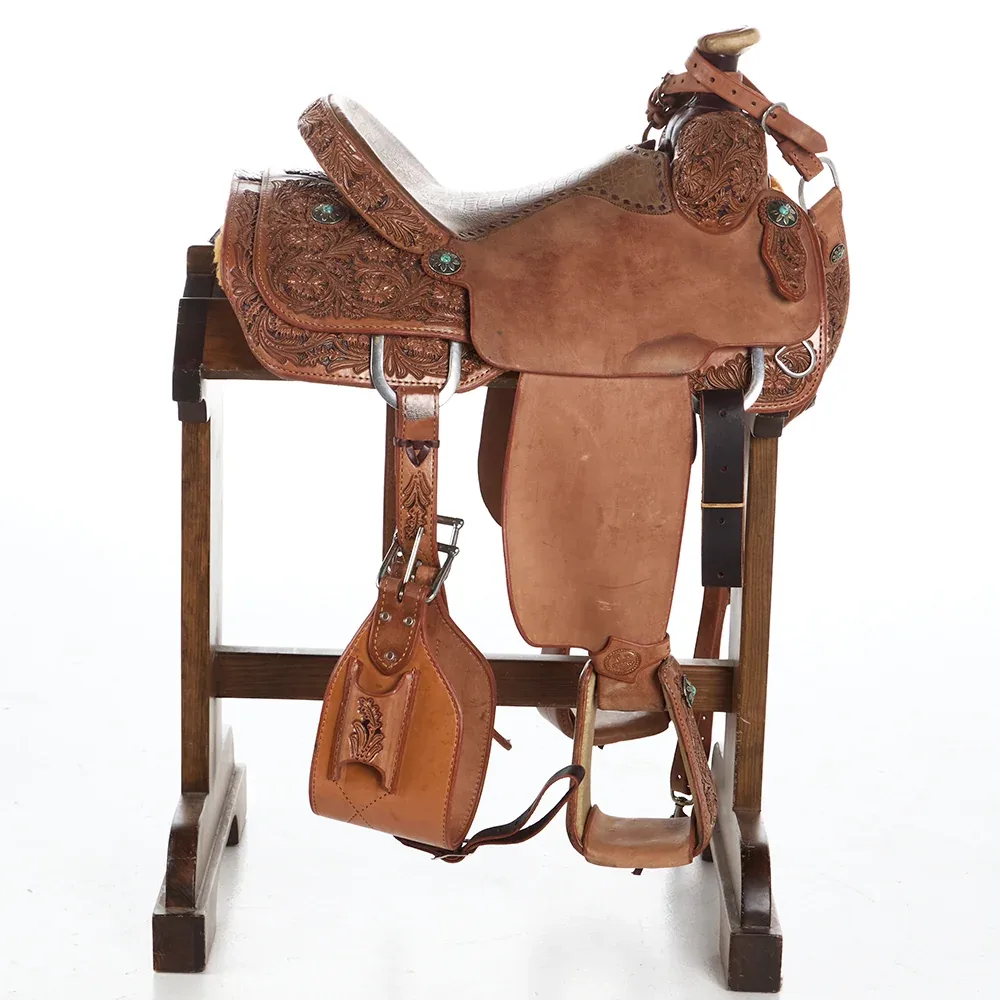 Baiano Saddlery Used 15.5in Team Roper - Image 2