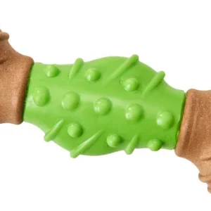 Bam-Bone Dental Bone Dog Toy Green/Brown, 6 in
