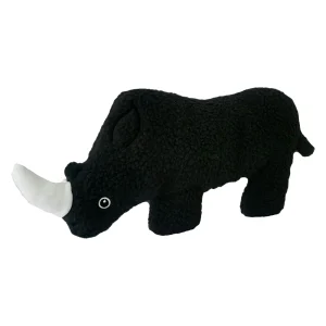 Barker's Bowtique Wildlife Gertie Black Rhino Dog Toy