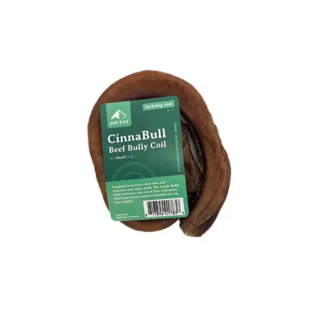 BarkNBig Bully Coil Dog Treats - CinnaBull 1ct