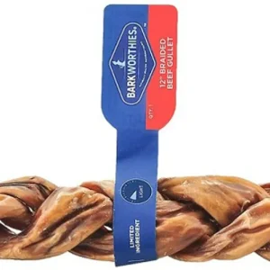 Barkworthies Beef Gullet Braided Shrink Wrap 12in/12ct