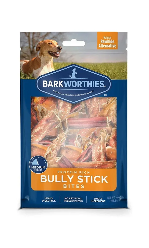 Barkworthies Bully Stick Bites Dog Treat 10oz