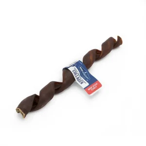 Barkworthies Collagen Beef Stick Curly Dog Treat 9in/20ct