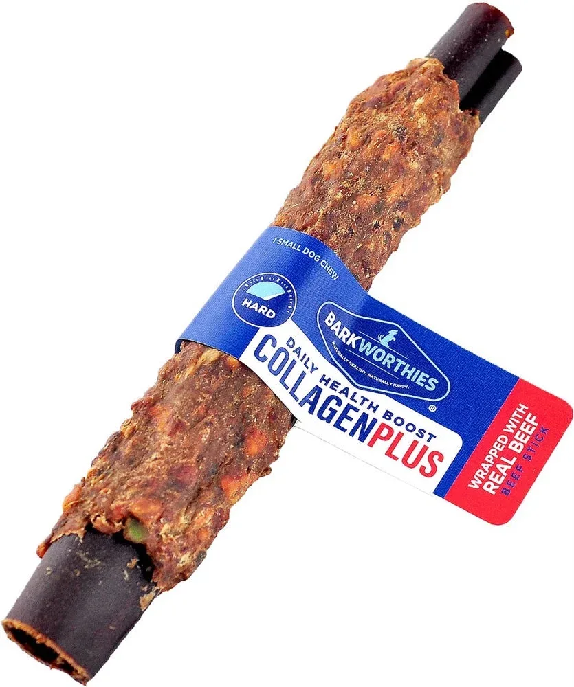 Barkworthies CollagenPlus Beef Stick Dog Treat 6in/50ct