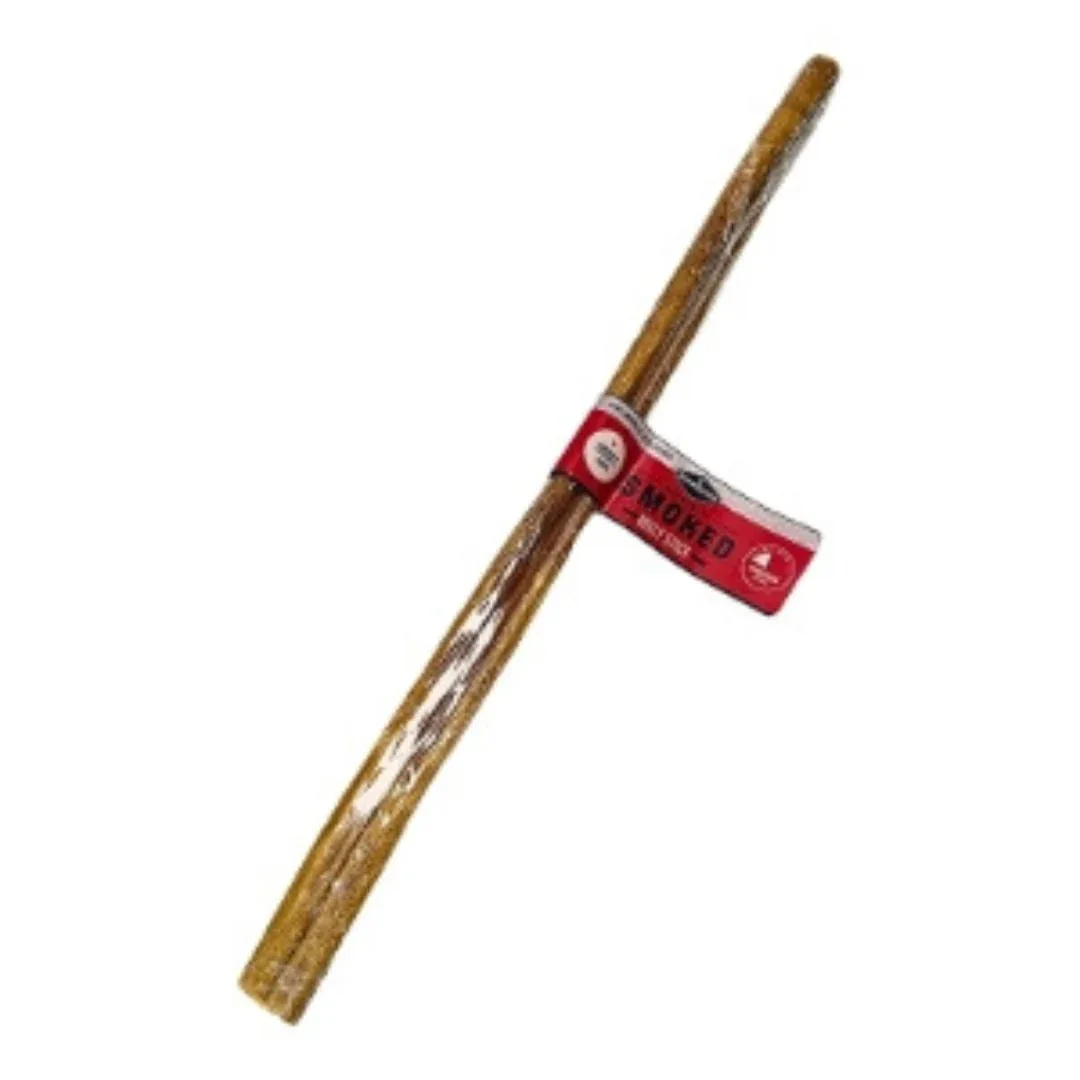 Barkworthies Smoked Bully Stick Dog Treat 10-12in