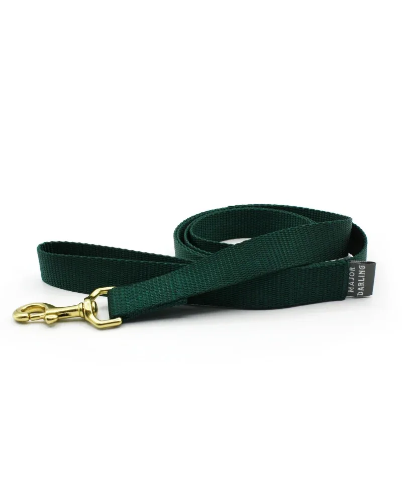 Basic Nylon Dog Leash in Evergreen (Made in the USA) - Image 2